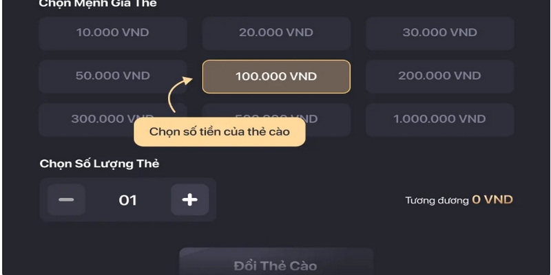 Rút tiền Xo86 nhanh qua thẻ cào